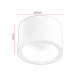 Plafonnier moderne rond en aluminium blanc Ø8,9 cm Hans