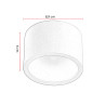 Plafonnier moderne rond en aluminium blanc Ø8,9 cm Hans