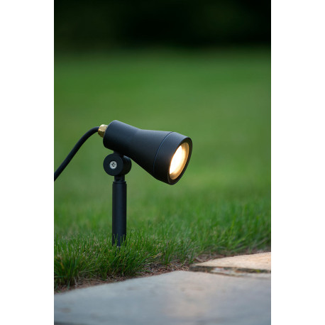 Spot LED extérieur moderne en aluminium noir Ira