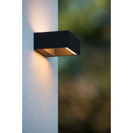 Applique moderne extérieure en aluminium noir LED Kamen