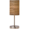 Lampe à poser contemporaine métal et PVC marron Rosace
