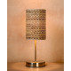 Lampe à poser contemporaine métal et PVC marron Rosace