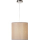 Suspension contemporaine métal et PVC blanc Rosace