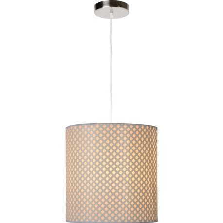 Suspension contemporaine métal et PVC blanc Rosace