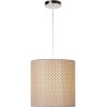 Suspension contemporaine métal et PVC blanc Rosace