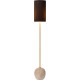 Lampadaire contemporain en béton tissu et métal or mat Lutèce