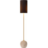 Lampadaire contemporain en béton tissu et métal or mat Lutèce