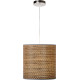 Suspension contemporaine métal et PVC marron Rosace