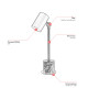 Lampe de bureau vintage motif marbre Eleganzia