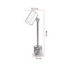 Lampe de bureau vintage motif marbre Eleganzia