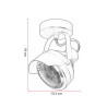 Spot plafond industriel 1xGU10 Dom