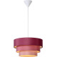 Suspension design ronde en tissu rose Ming