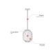 Suspension vintage 1xE27 Mala