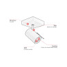 Spot mural LED dimmable métal mat Rory