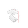 Spot mural LED dimmable métal mat Rory