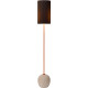 Lampadaire contemporain en béton tissu et métal cuivre rouge Lutèce