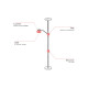 Lampadaire liseuse LED dimmable Penny