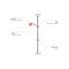 Lampadaire liseuse LED dimmable Penny