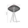 Lampe de table industrielle ronde 1xE27 Meshiva