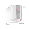 Spot mural extérieur arrondi LED dimmable Zora