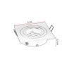 Spot encastrable carré orientable 1 lampe You