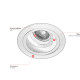 Spot encastrable rond 1 lampe inclinable Embie