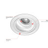 Spot encastrable rond 1 lampe inclinable Embie