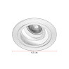 Spot encastrable rond 1 lampe inclinable Embie