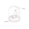 Spot plafond rond de salle de bain Ava