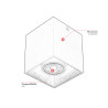 Spot plafond carré moderne 1 lampe Biddi
