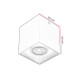 Spot plafond carré moderne 1 lampe Biddi
