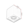 Spot plafond carré moderne 1 lampe Biddi