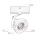 Spot plafond orientable LED dimmable Dori