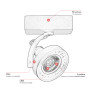 Spot plafond orientable LED dimmable Dori