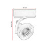 Spot plafond orientable LED dimmable Dori