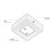Plafonnier salle de bain LED dimmable design Ice