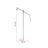 Lampadaire liseuse rétro Line
