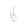 Suspension en verre fumé Ø 40 cm Lius