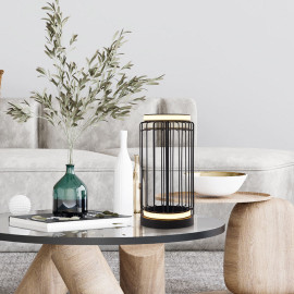 Lampe de table industrielle LED noir Circolo