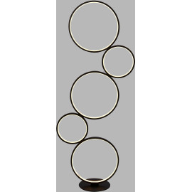 Lampadaire cercle LED design noir Cirque