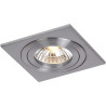 Spot moderne carré chrome satiné Minea