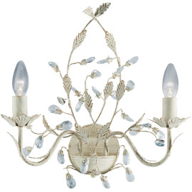 Applique chandelier classique crème et or Almandite