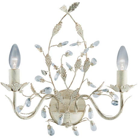 Applique chandelier classique crème et or Almandite
