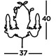 Applique chandelier classique crème et or Almandite