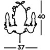 Applique chandelier classique crème et or Almandite