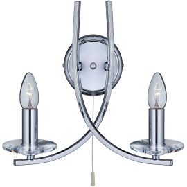 Applique chandelier moderne verre et métal Ascona