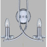 Applique chandelier moderne verre et métal Ascona