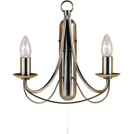 Applique chandelier noir métal classique Maypole