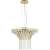 Lustre baroque cristal rond dimmable Gemma