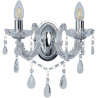 Applique chandelier métal et cristal baroque Marie Thérèse